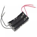 100 ピース 黒 2 スロット 18650 春 クリップ バッテリー 収納 ケース ホルダー 4 ワイヤー リード 用2 × 18650 バッテリー 用 はんだ 接続(2)