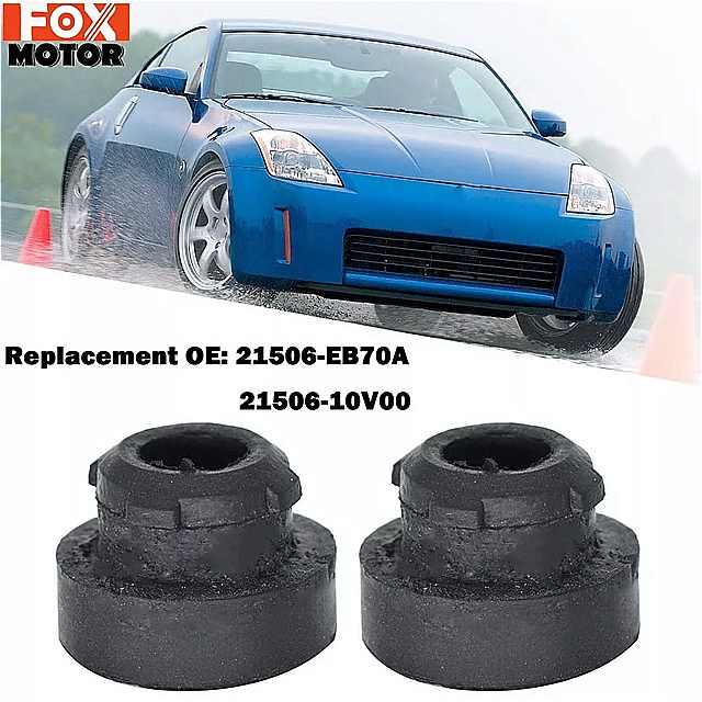 2pc 日産 180SX 200SX 240SX S13 S14 S15 350Z 370Z Z33 Z34アッパー ラジエーター ゴムブッシュブッシュ ブラケット取付トップ