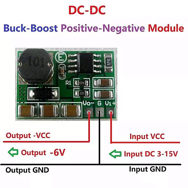 200-500mA +/ 電圧 コンバータ 正負 電源 DC-DC 昇 降圧 モジュール + 3 ? + 15 v に 3.3v -5 v-6 v-9 v-12 v-15 v