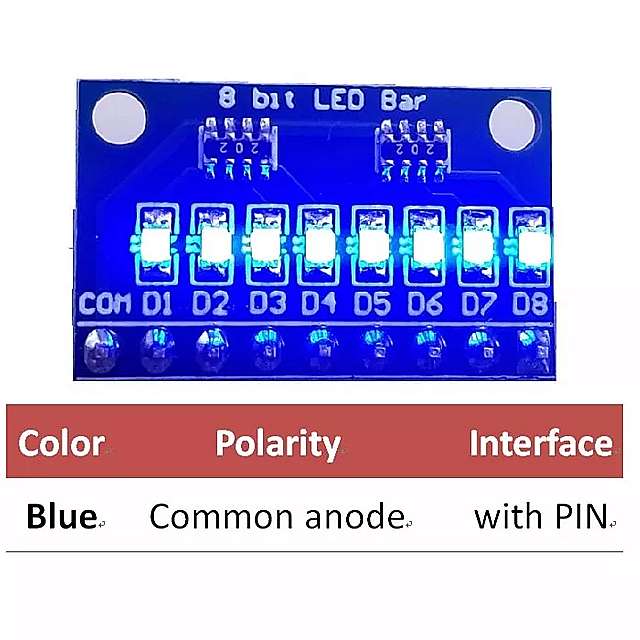 2 個 3-24 v 8 ビットブルー/レッド共通アノード/カソード led インジケータ モジュール ブレッド ボード スターターキット ボード mcu アーム 3d プリンタ uno メガ