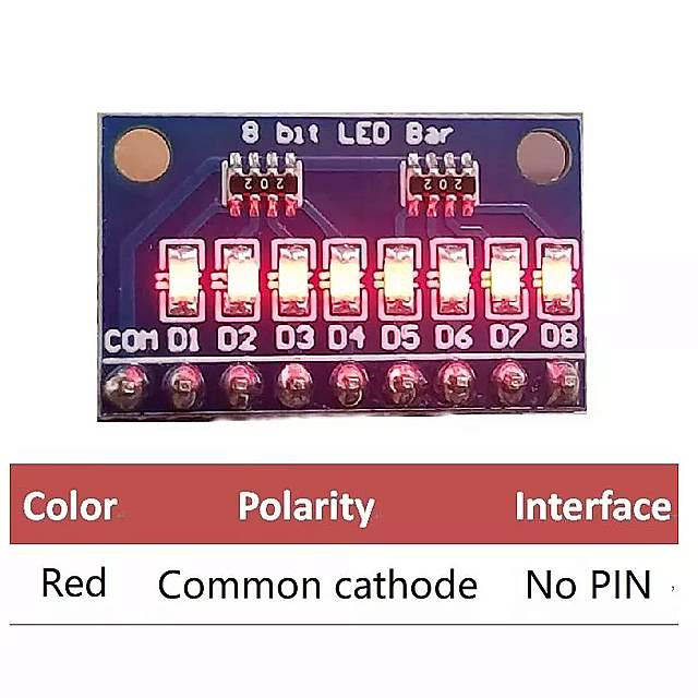 2 個 3-24 v 8 ビットブルー/レッド共通アノード/カソード led インジケータ モジュール ブレッド ボード スターターキット ボード mcu アーム 3d プリンタ uno メガ