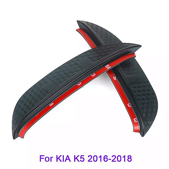QCBXYYXH 起亜 K2 K3 K5 2011 から 2018 カー スタイリング カーボン バック ミラー 装飾 雨具 バック ミラー 眉毛 レイン カバー