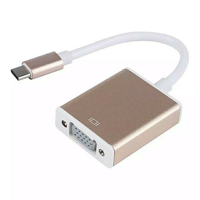 USB 3.1タイプc USB -C vga アダプタ 可逆macbook 12インチゴールド/シルバー色gt