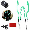 3世代 ヘルメット オートバイ ライト 乗馬 信号 el ストリップ 点滅耐久性 キット バーdiy ヘルメット led ストリップ 充電式 部分(2)