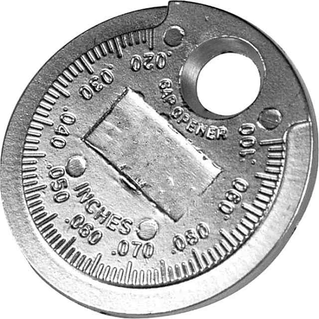 1個 スパーク プラグ ギャップ ヴィンテージ ゲージ ツール 測定 コイン 型0.6-2.4ミリメートル範囲精度西洋 自動 sparkplug 測定 メカニック