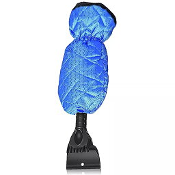 ウィンドスクリーン-滑り止めアイスクレイパー 雪とほこりを取り除く ツール 伸縮式 青色