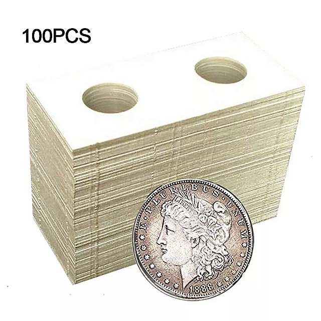 段ボール製 コイン ホルダー 収納 クリップ 紙袋 フリップ 紙 コイン コレクション フリップ 用品 40 mm 100 および ピース / ロット