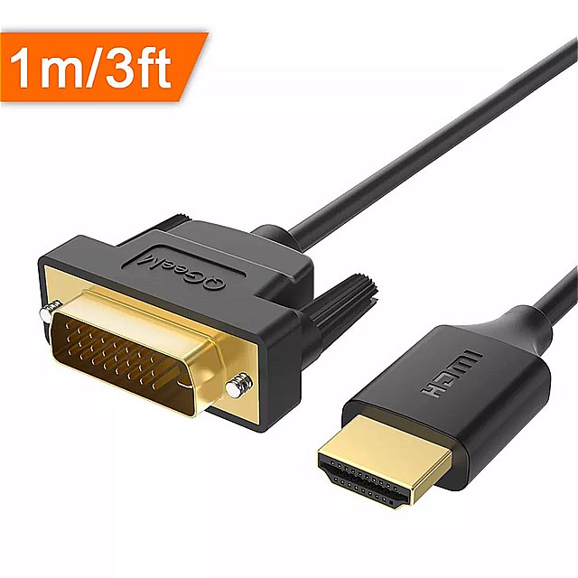 QGeeM HDMI-DVI ケーブル HDMIDVI双方向 ア