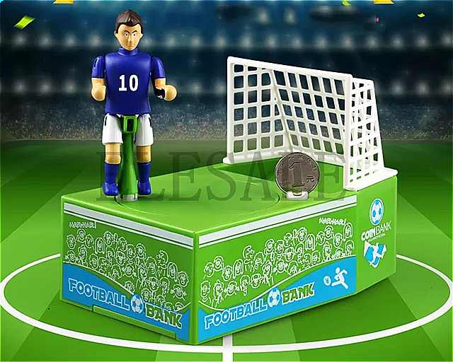 サッカー ゲーム スティールコイン 貯金箱 電子 プラスチック 安全 ボックスコイン銀行 マネー ボックス 2018