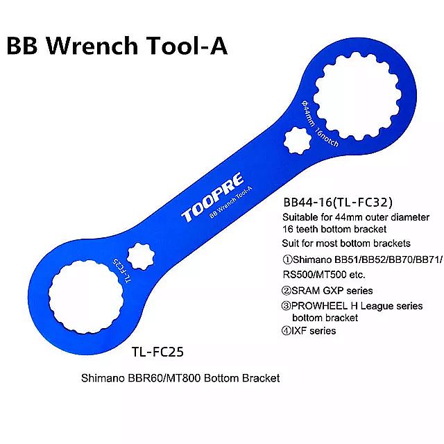 自転車 ボトム ブラケット レンチ アルミ合金多機能bb dub スパナ クランク セット除去ツール 自転車 の 修復 ツール 1
