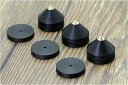 3 セット Ebony ブラックウッド 23ミリメートル スピーカースパイクサブウーファースパイク分離 CD アンプ ターンテーブル パッド スタンド 足の爪(2)