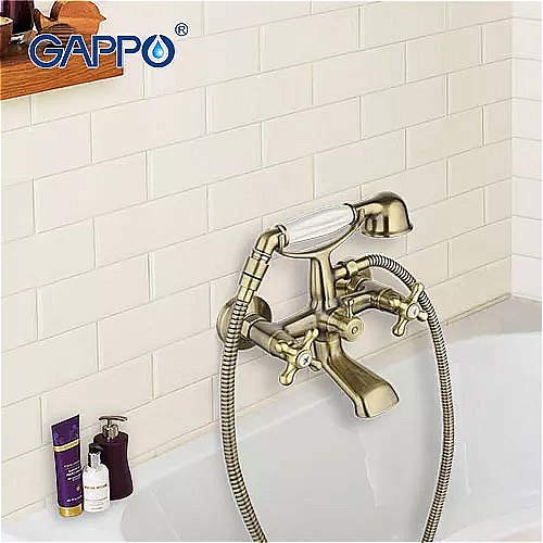 Gappo-白い 壁掛け 式 バスタブ の 蛇口 レイン シャワー