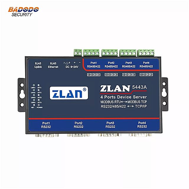 ZLAN5443A 4 ポート RS232 RS485 RS422 にイーサネットの tcp ip 変換 modbus rtu tcp ゲート ウェイ シリアルデバイス サーバ 交換 ZLAN5400