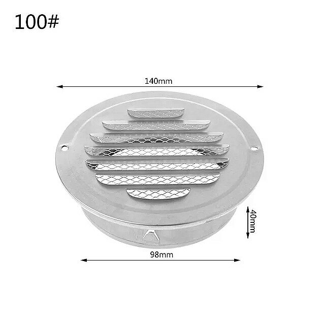 高品質 の ステンレス 鋼 外壁 エアベント グリル 丸い ダクト 換気 グリル