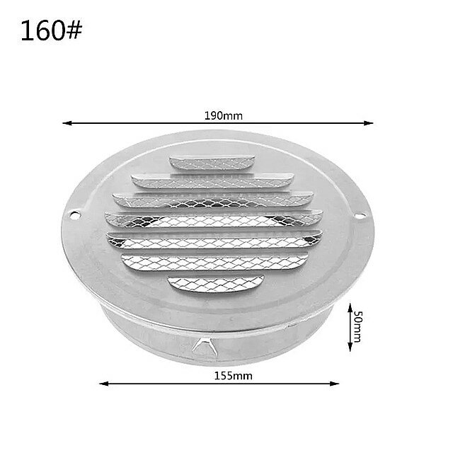 高品質 の ステンレス 鋼 外壁 エアベント グリル 丸い ダクト 換気 グリル
