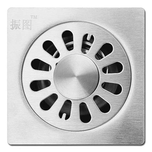 Zhang Ji ステンレス鋼の正方形 4 インチ床ドレン現代ドレイン洗濯機用 浴室 器具消臭ストレーナー