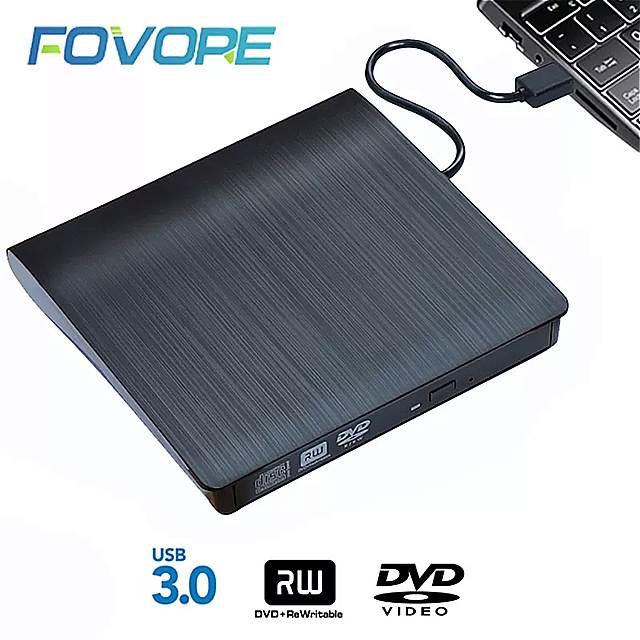 Usb 3.0スリム外部dvd rw cdライター ド