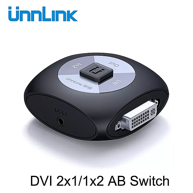 Unnlink dvi スイッチ スプリッタ 双方向 スイッチャー 2X1/1X2 FHD1080P @ 60 dvi ab スイッチ コンピュータ の デスクトップ グラフィック カード モニター