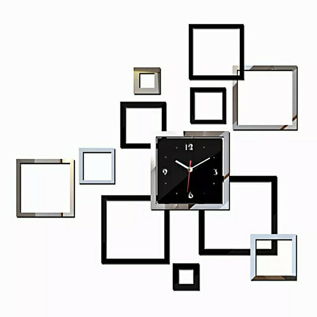 時計 用アクリルウォール ステッカー 日曜大工 ミラー クォーツ リビングルーム 家 庭 用 新品