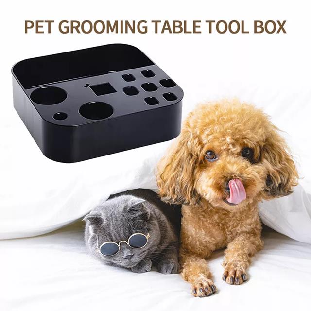 多目的プラスチック製 ペット グルーミングツール 収納 ボックス ペット グルーミング テーブル 用の大容量 収納 ボックス 犬 の櫛