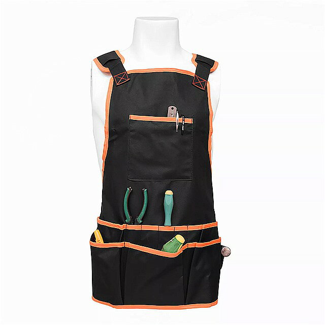 Baker Barber apron実用的な防汚調節可能な多機能非接触 庭 の作業のためのマルチポケット付きピナフォア