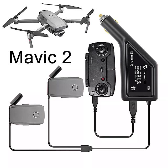 バッテリー 車 の 充電 器で 高速 3 1 充電 アダプタ dji Mavic 2 プロ ズーム 飛行 バッテリー リモコン USB スペア パーツ