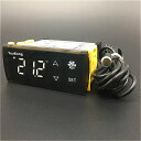 ディスプレイ 冷蔵庫 lcdプログラマブル タッチスクリーン 防水 高温度コントローラ 220v 温度計 湿度計(4)