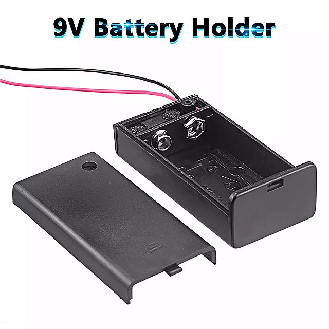 1pc 9 v バッテリ ホルダー ボックス ワイヤリード9ボルト バッテリ ケース ボックス /offスイッチ カバー ケース6F22ためPP3