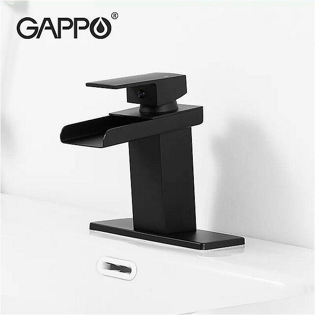 Gappo-滝を隠した バス ルーム ミキサー の 蛇口 ,温水と冷水を備えた正方形の バス ルーム の 蛇口