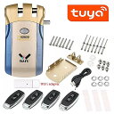 Tuya appのwifi リモコン 電動 ロック 見えない キー レスエントリー ドア アクセス ロック いいえドリル穴(3)