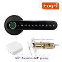 Tuya smartlifeアプリ スマート bluetooth リモート コントロール 指紋 ロック バイオメトリクス パスワード コード ドア ロック(3)