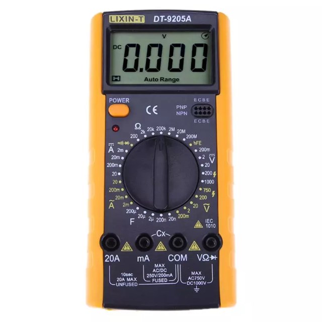 Dt9205- ポータブル 電気 テスター lcdディスプレイ デジタル マルチメーター ac dc 電圧計 電流計 マルチ テスター