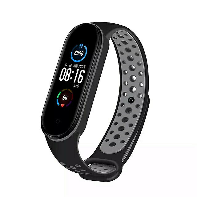 ストラップ xiaomi miバンド 5 シリコーン 抗汗 交換 手首 ストラップ miband のため5 M5 リストバンド アクセサリー