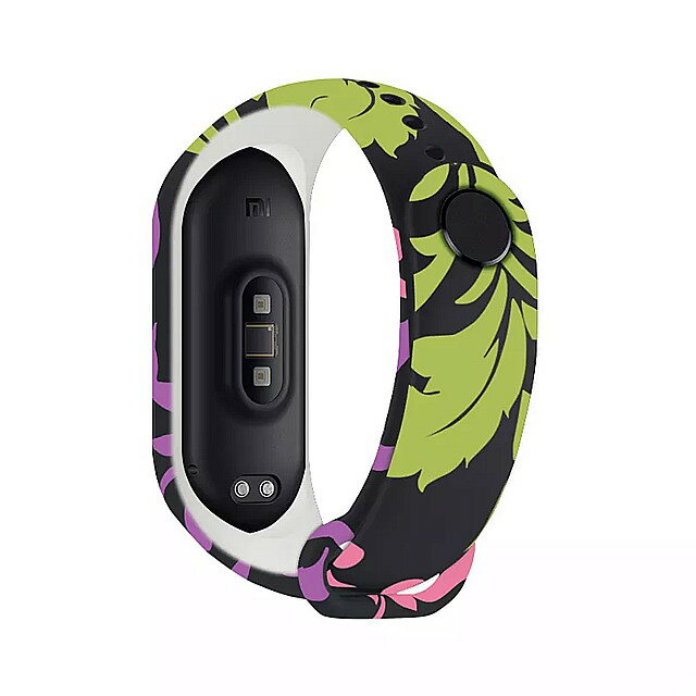 ミバンド 4漫画の 交換 ブレスレット xiaomi miband 3 4 カラフル な 花 シリコーン 手首 ストラップ アクセサリー