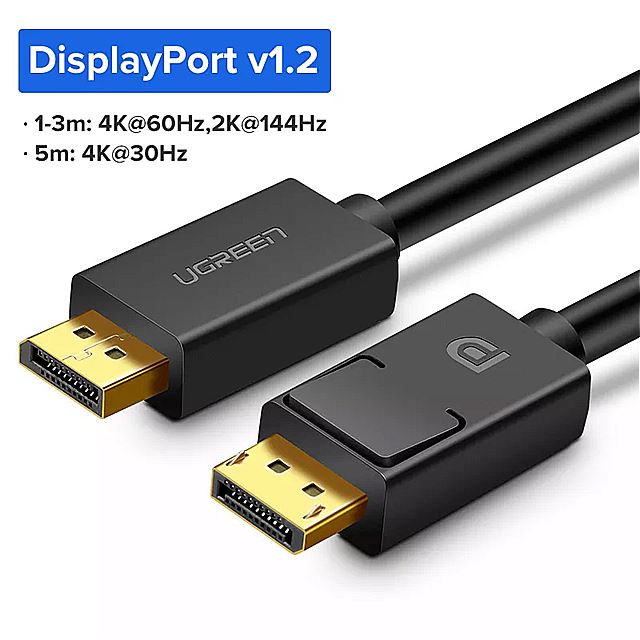 Ugreen DisplayPort P[u ̕\ |[g p pc  bvgbv er DP 1.2 fBXvC P[u