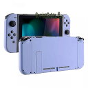 ソフトタッチライトバイオレットバックプレート w/ コントローラー ハウジング w/フルニンテンドー スイッチ コンソール の設定ボタン & ジョイ-con