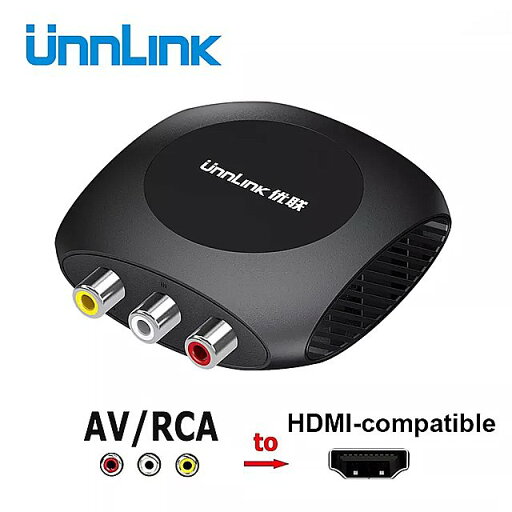 Unnlink rca/avにhdmi対応 アダプタ 変換コンポジットcvbs コンバータ オーディオ 1080とntsc/palをセットトップ ボックス Unnlink rca/avにhdmi対応 アダプタ 変換コンポジットcvbs コンバータ オーディオ 1080とntsc/palをセットトップ ボックス
