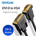 Unnlink デジタル アクティブ DVI-D 24 + 1 vga ケーブル アダプタ の DVI 、 VGA 変換 FHD1080P @ 60 パソコンの HDTV 用 プロジェクター コンピュータ グラフィック 0