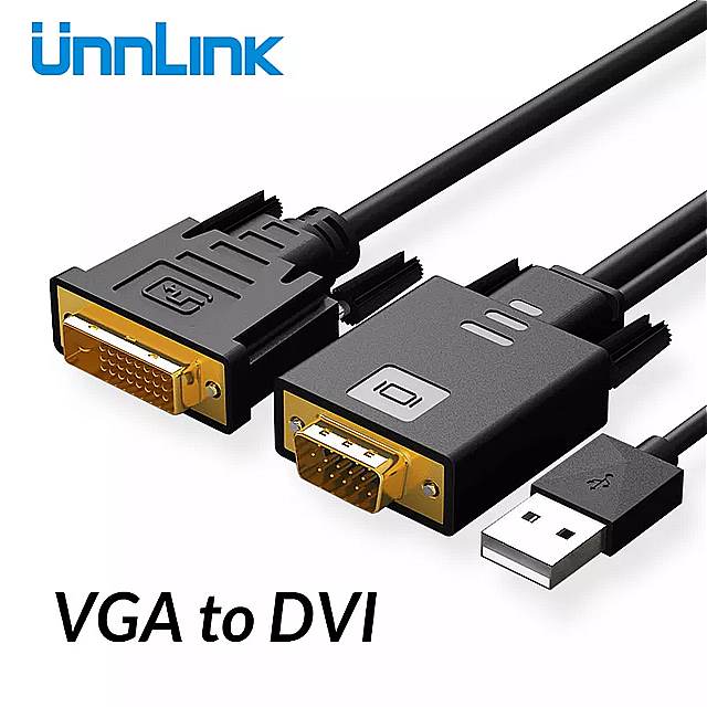 Unnlink アナログ VGA dvi D ケーブル デ