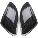 2ピース/セット 車 ミラー カバー vw ゴルフ MK7 7.5 gti 7 7R バック ミラー ケース カバー 車 スタイリング 明るい カーボン ブラック カバー(2)