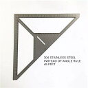 スチールトライアングルルーラー 分度器 90度フロアドレンパターン タイル ウッドローキングマーキング測定ツール用スクエアルーラー