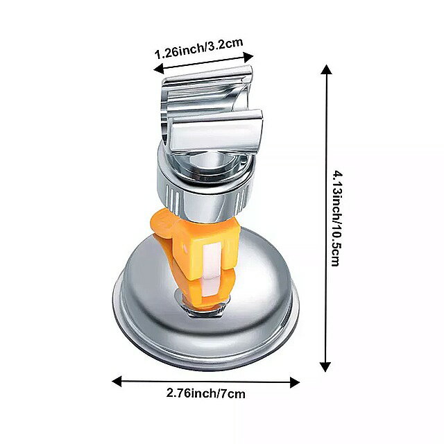 バスルーム シャワー ヘッド ハンドセット ホルダー クローム バスルーム ウォールマウント調整可能な吸引ブラケットポリッシュ軽量頑丈