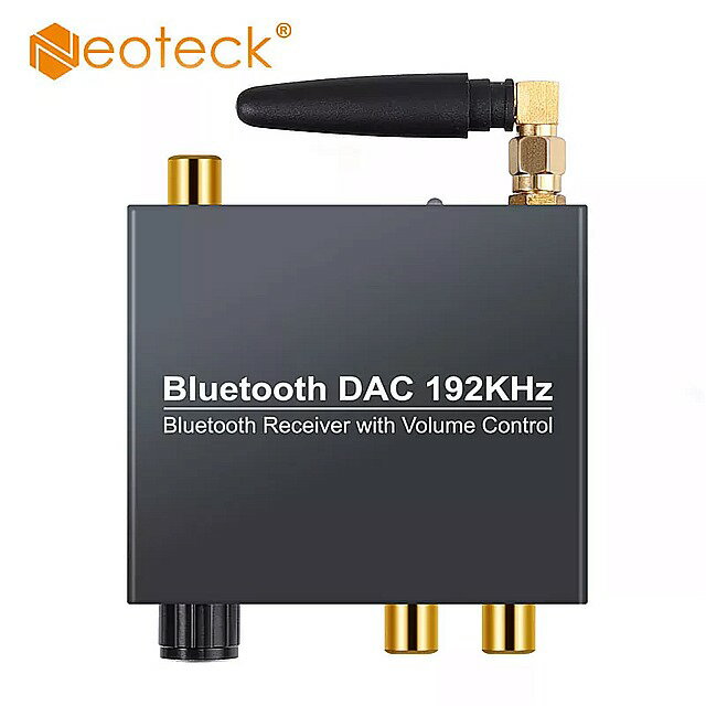 Neoteck 192 125khz Bluethooth Dac デジタル アナログ オーディオ コンバータ Bluetooth レシーバーと ボリュームコントロール 電話 Ipad 用 DVD