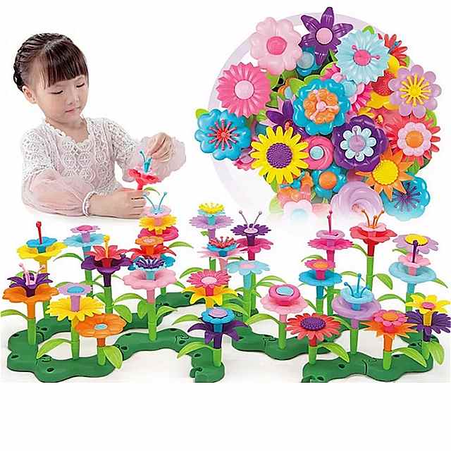 子供 の教育 パズル 挿入ガーデンセットインテリジェンス開発diyの組み立て おもちゃ 少年少女の おもちゃ 46個