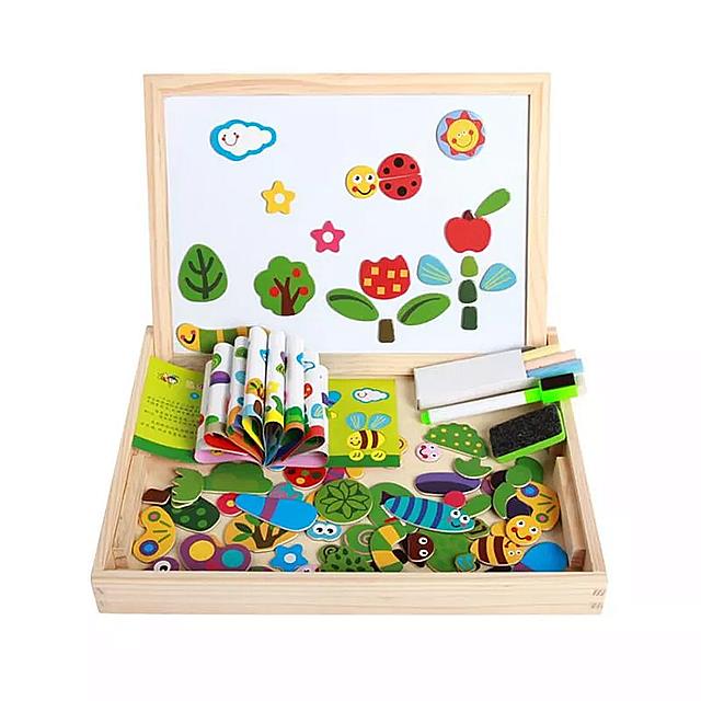 フライ ac 木製 知育 玩具 磁気アートイーゼル動物木製 パズル ゲーム 子供 の 誕生日 / クリスマス プレゼントに!