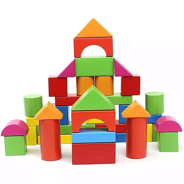 フライ ac 40 個木製知能ブロック 子供 の早期教育構築 & プレイスタッキングの おもちゃ