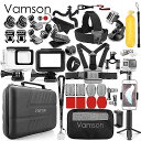 Vamson Gopro アクセサリー セット hero 黒 カメラ アクセサリー 防水 保護 ハウジング ケース VS73D