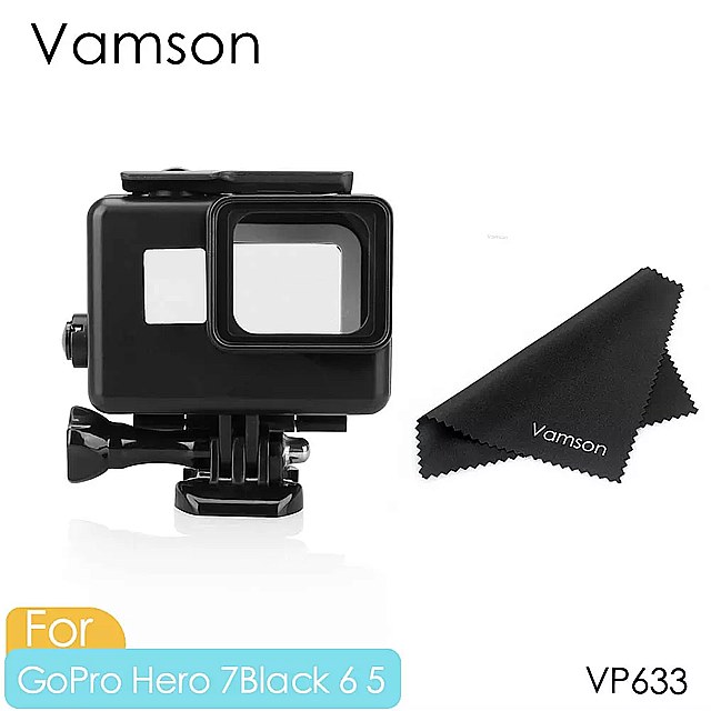 Vamson GoPro Hero 黒 防水 保護 ハウジング ケース ダイビング アクセサリー GoPro Hero 3 7 シルバー白 VP633