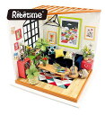 Robotime diy 木製 ミニチュア 家具 軌跡の リビングルーム の プレゼントに！ の おもちゃ DG106
