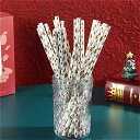 クリスマス 用の使い捨て紙ストロー,25個,ストロー,雪の結晶で作られた, 家 庭 用 の クリスマス デコレーション ,新年の パー ティー 用品